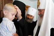 Patriarch Kirill Pays Visit to Orphanage at Bancheny Holy Ascension Monastery