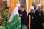 His Holiness Patriarch Kirill awards Mr. Dmitry Firtash, patron of the Holy Trinity Cathedral construction, with the Order of Holy Serafim Sorovsky, 2nd Degree