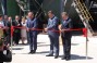 Prime-Minister of Crimea Anatoliy Moguilev, President of Ukraine Victor Yanukovych and Head of the Board of Directors of Group DF Dmitry Firtash at the ribbon cutting ceremony inaugurating the new sulfuric acid facility at “Krymskiy TITAN” plant