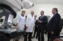 Vasyl Romaniuk, the Chief Surgeon of Zalishchyki District Hospital demonstrates new equipment at the facility