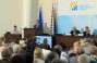 The governor of Dnepropetrovsk region Dmitry Kolesnikov addresses participants of the meeting