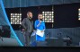 Concert hosts: showman Dmitry Shepelev and Podrobnosti (Inter TV channel) host Anastasiya Daugule