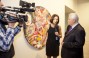 The first President of Ukraine Leonid Kravchuk speaking to journalists at the London Contemporary Art Gallery