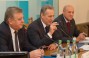 The Head of the Ternopil Regional State Administration  Valentyn Khoptian, The FEU President Dmitry Firtash and the Head of the Ternopil Regional Organization of Employers Oleg Karavansky